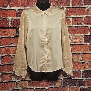 Long sleeved Silky Blouse Medium